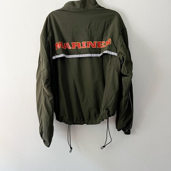 new balance // army green marines US USCM Windbreaker Jacket XS short - Picture 6 of 8